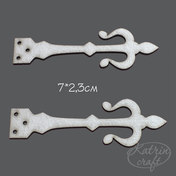 Чіпборд Дверні петлі №2 маленькі 7x2,3см 2 елементи від Katrin Craft