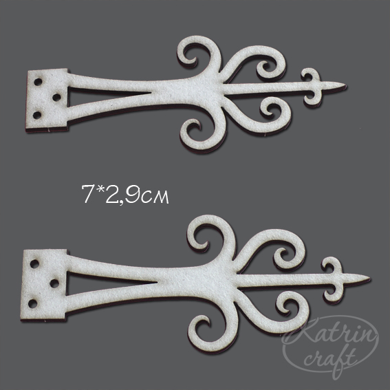 Чіпборд Дверні петлі №1 маленькі 7x2,9см 2 елементи від Katrin Craft