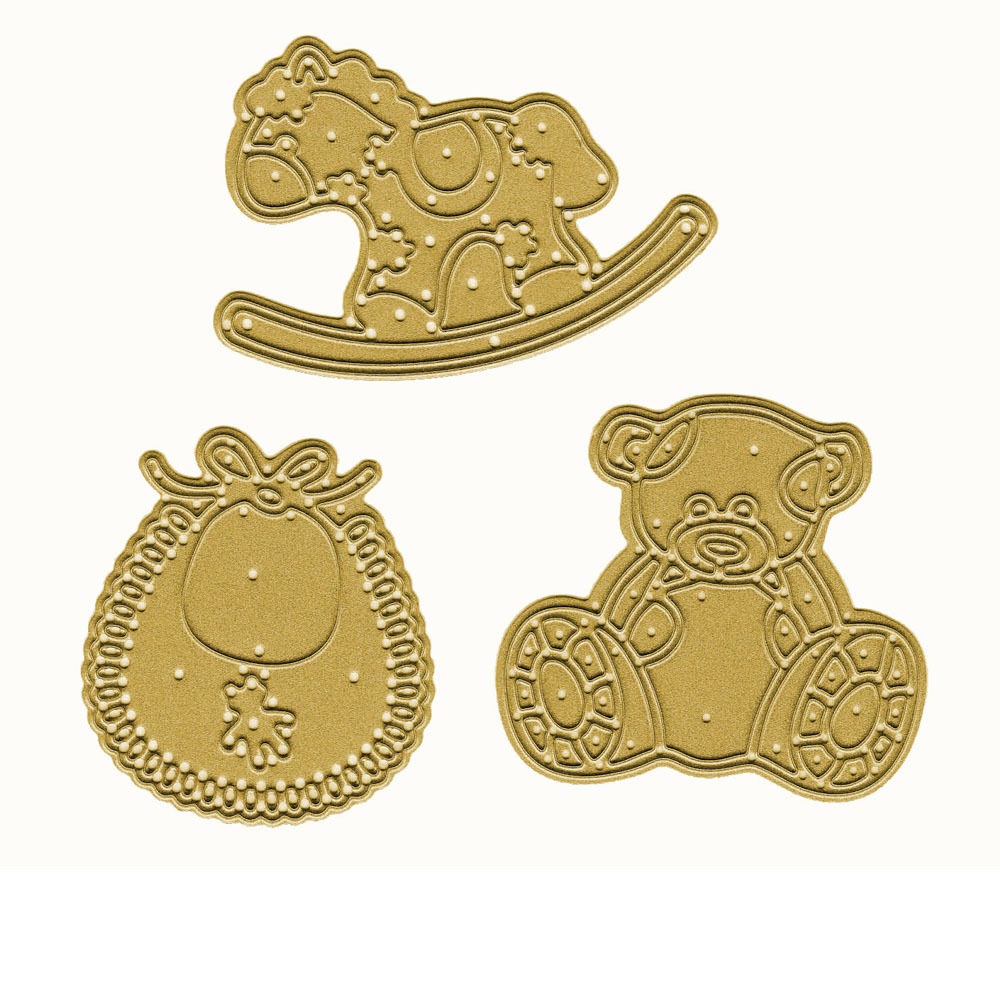 Ножі Babies 1, 3 шт, розмір 4.2х4.7, 4.4х6.2 і 4.8х5.1 см від Crafty Ann