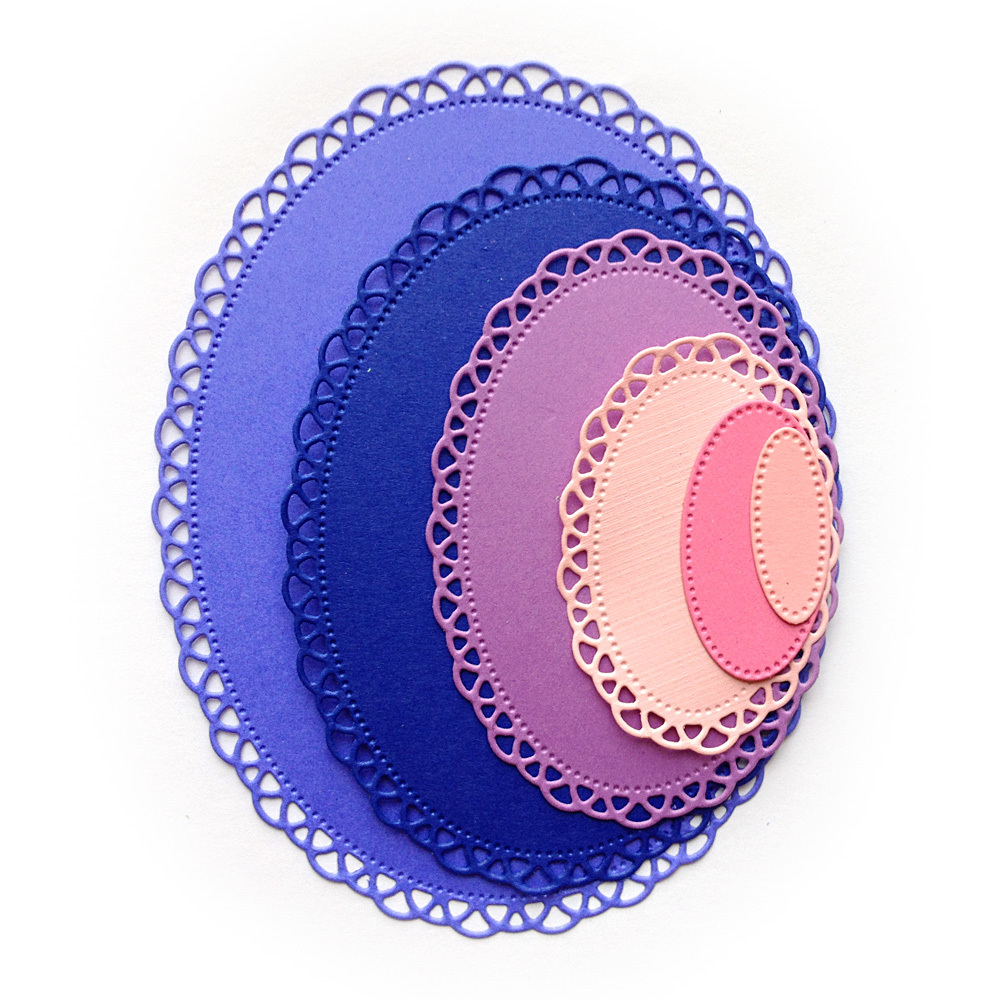 Ножи “Nesting Doll” Oval, 6 шт, размеры от 13.1x10.5 до 3.0x1.2 см от Crafty Ann