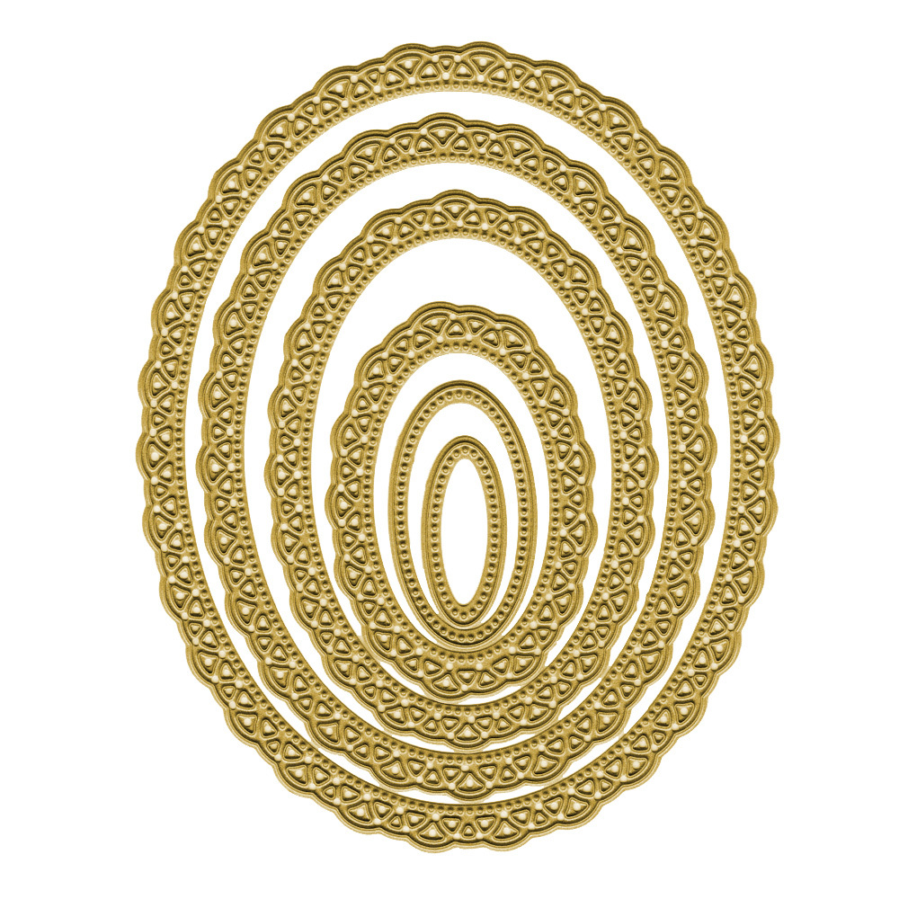 Ножи “Nesting Doll” Oval, 6 шт, размеры от 13.1x10.5 до 3.0x1.2 см от Crafty Ann