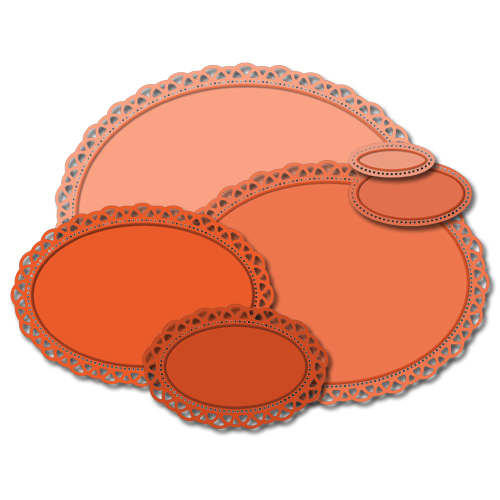 Ножи “Nesting Doll” Oval, 6 шт, размеры от 13.1x10.5 до 3.0x1.2 см от Crafty Ann