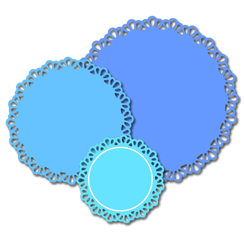 Ножі "Nesting Doll" Circles, 3 шт, розміри 10.2x10.2, 7.7x7.7, 5.3x5.3 см від Crafty Ann