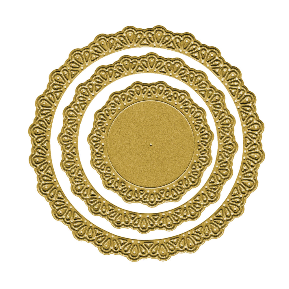 Ножі "Nesting Doll" Circles, 3 шт, розміри 10.2x10.2, 7.7x7.7, 5.3x5.3 см від Crafty Ann