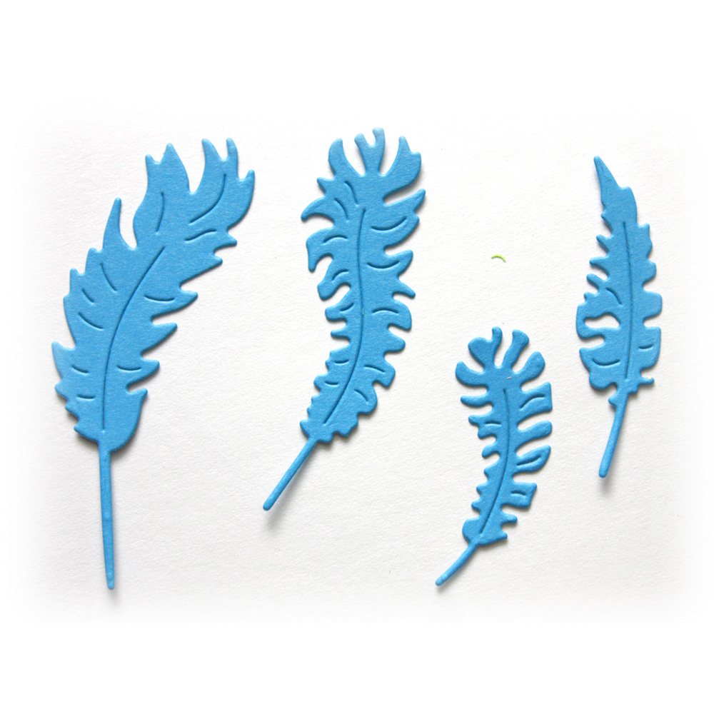 Ножі Feathers Set, 1 шт, розміри фігур - 2.2х6.4, 1.8х5.5, 1.2х4.5, 1.5х3.7 см від Crafty Ann