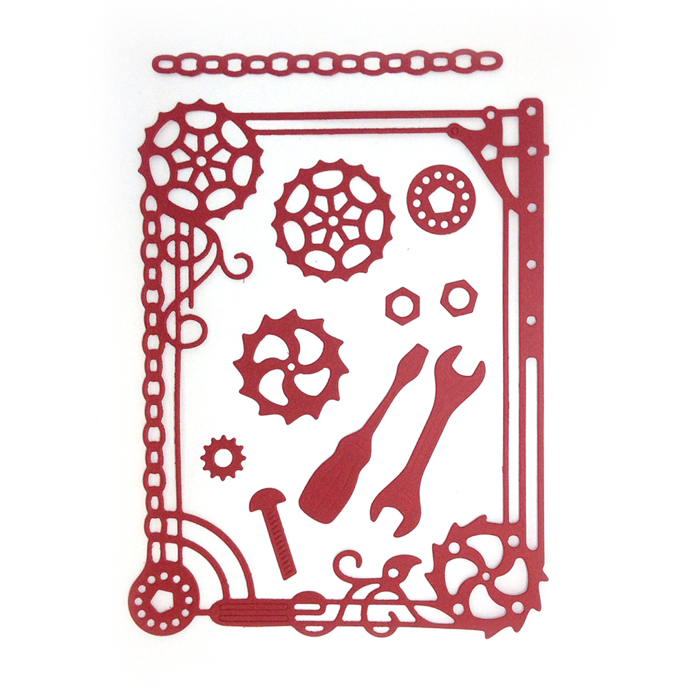 Ножі Frame (Steampunk), 1 шт, розмір 10.3х13.2 см від Crafty Ann