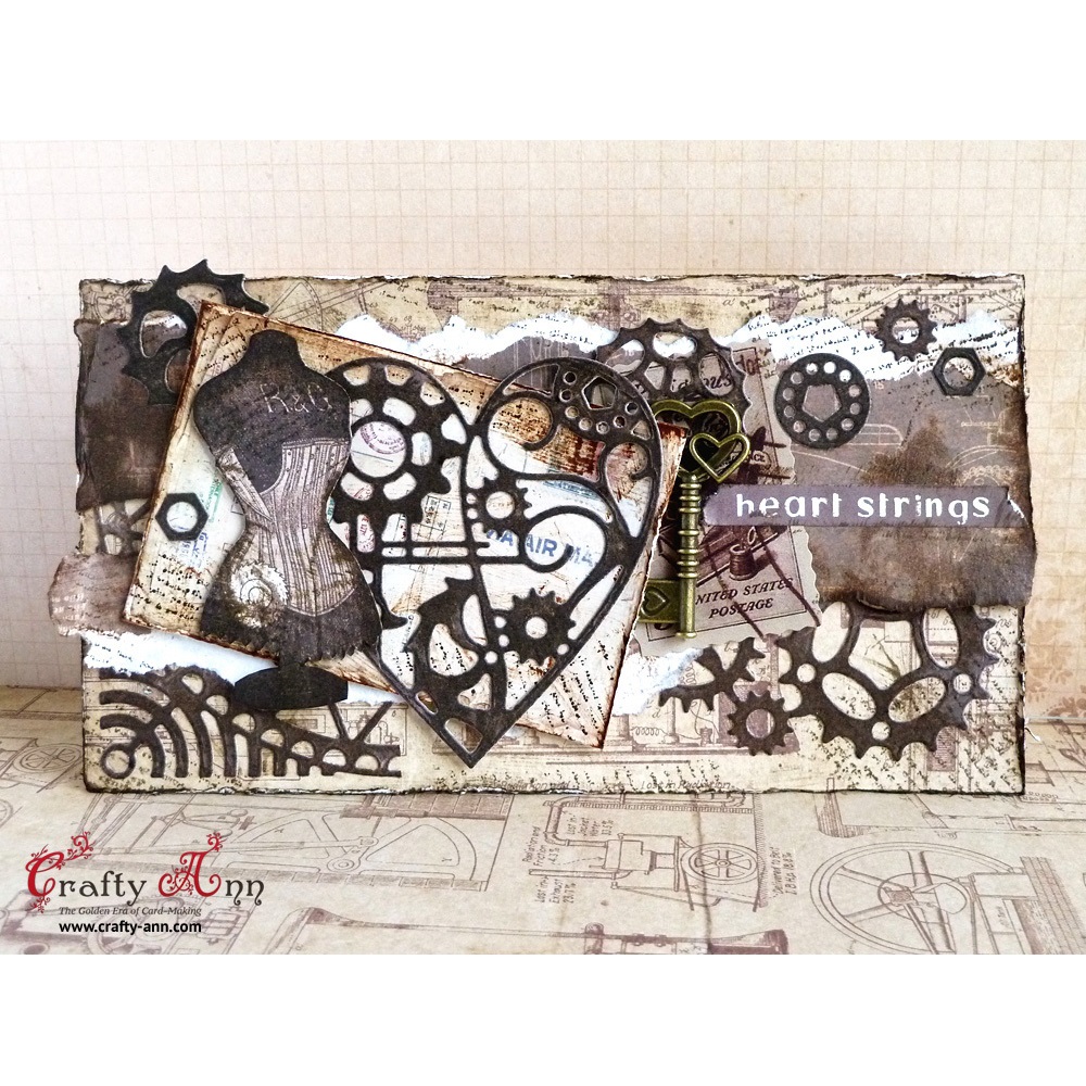 Ножі Frame (Steampunk), 1 шт, розмір 10.3х13.2 см від Crafty Ann