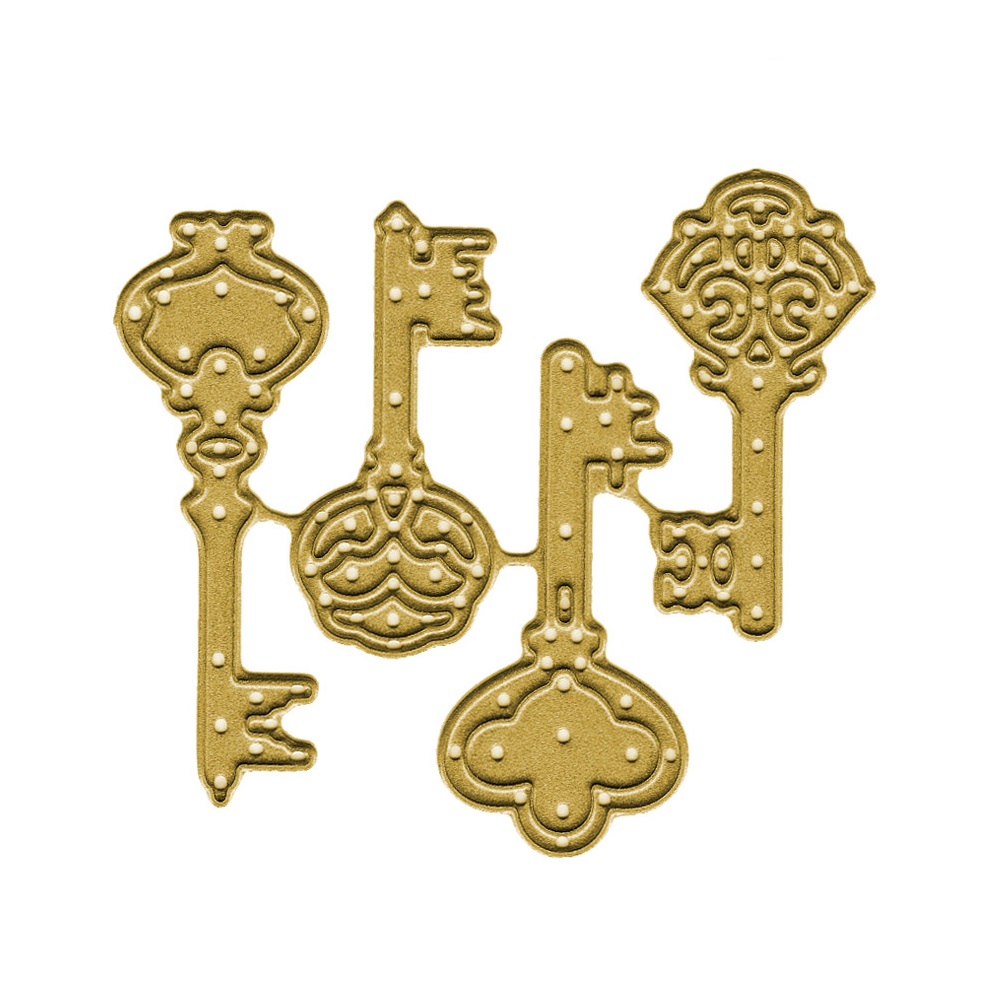 Ножі Key Set, 1 шт, розміри 1.7x3.8, 1.7x 5.0, 1.9x3.9, 2.0x4.3 см від Crafty Ann