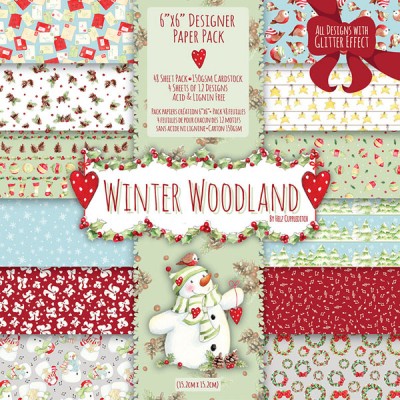Набір паперу Winter Woodland 15x5 см, 12 аркушів від Helz Cuppleditch