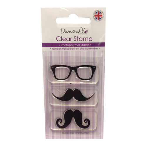 Акриловый штамп Mustache & Glasses, Dovecraft