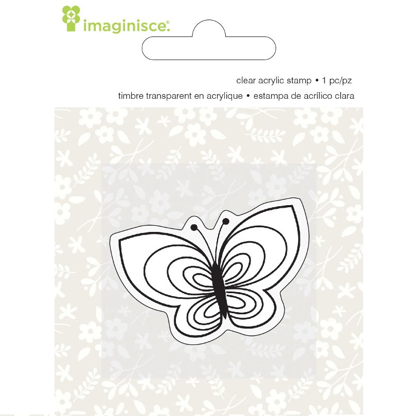 Акриловый штамп  Welcome Spring - Butterfly, Imaginisce