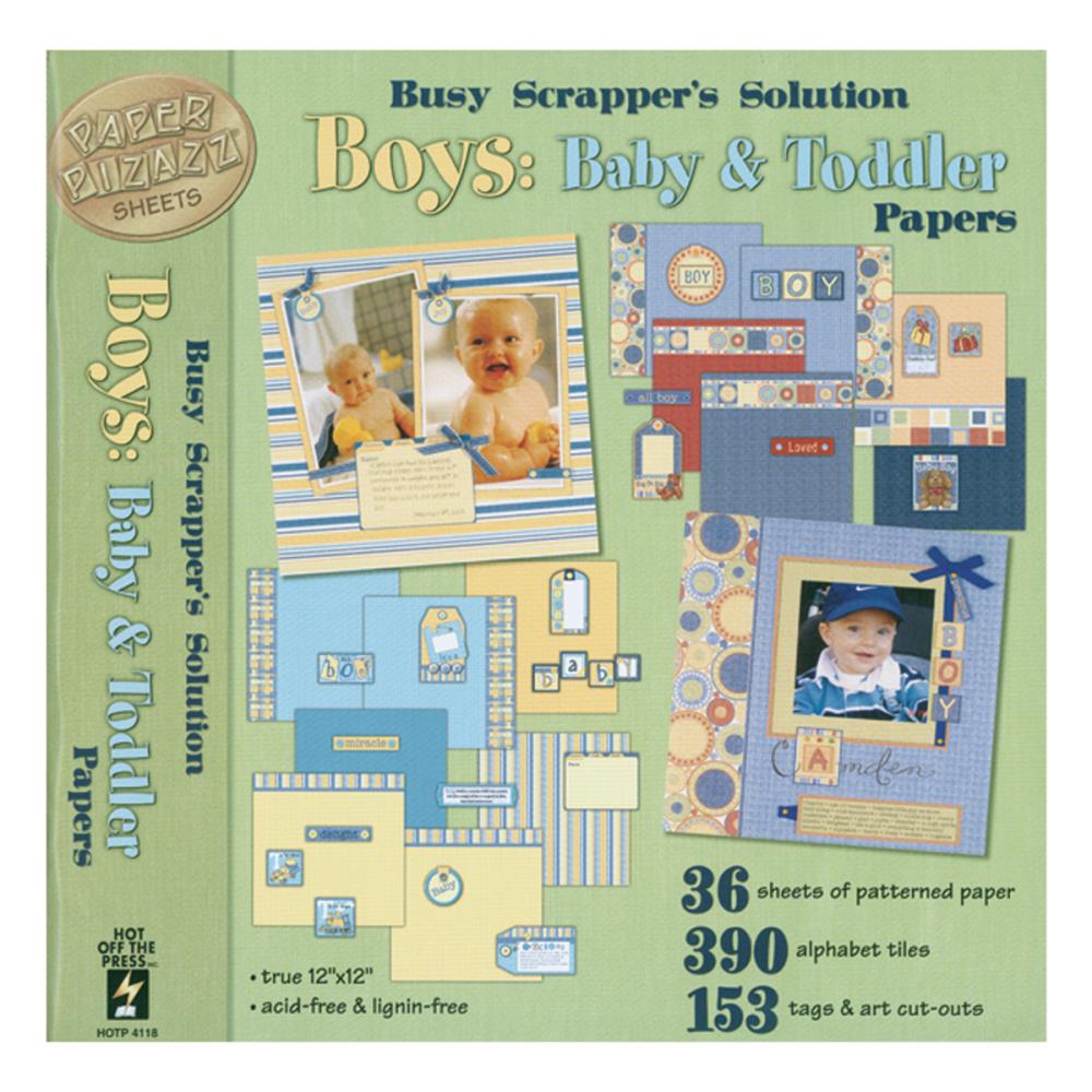 Набор бумаги и украшений Boys/ Baby Boy 36 листов 30х30 см от HOTP