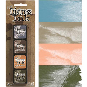 Набір подушечок для Штампінг Distress Mini Ink Kit - Kit 9, 4 шт від Ranger