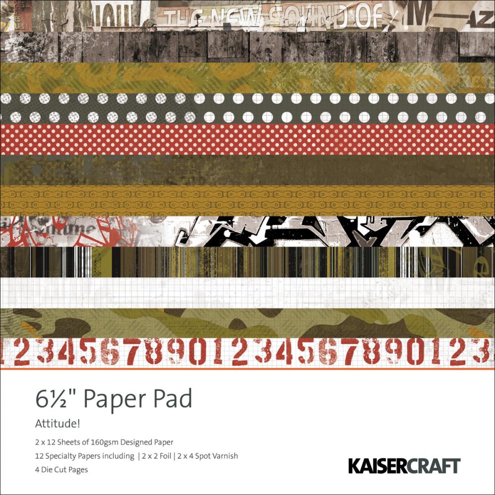 Набор бумаги Attitude!, 16х16 см, 40 листов от Kaisercraft