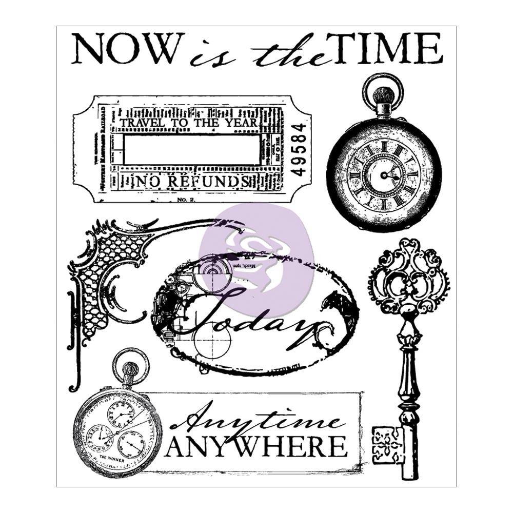 Акриловый штамп Now Is The Time - Time Traveller 6,5x7,5 см, Prima
