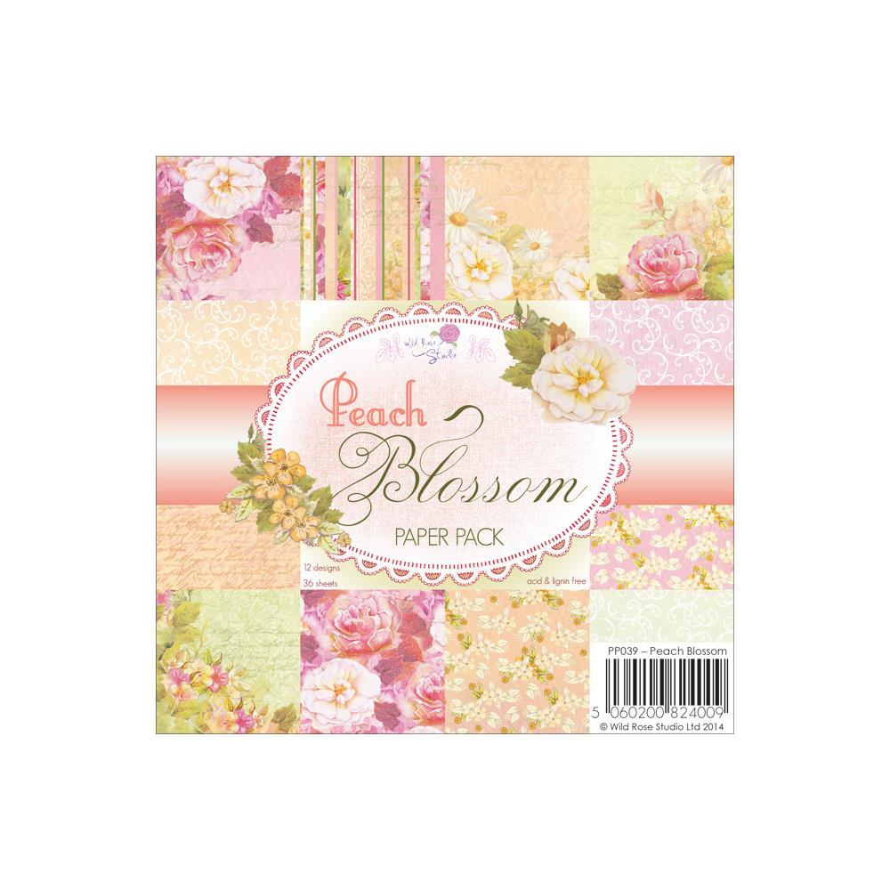 Набір паперу Peach Blossom 15х15 см 12 аркушів від Wild Rose Studio