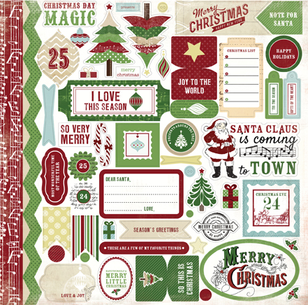 Наклейки 30x30 So This is Christmas,  Carta Bella