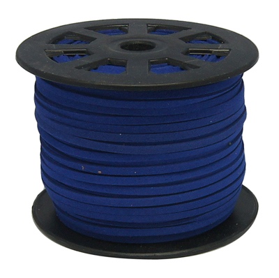Шнур штучна замша Blue, товщина 3х1,5 мм, 90 см.