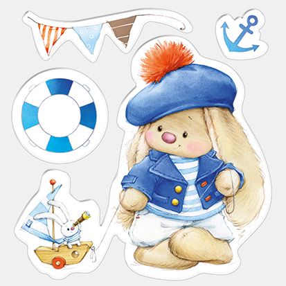 Набор силиконовых штампов Морская прогулка 10,5х10,5 см, Scrapberry's