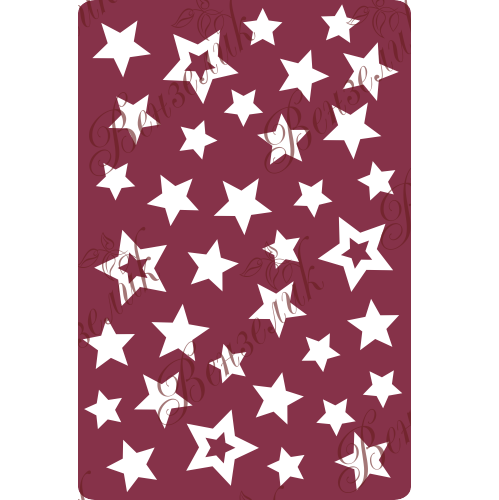 Чіпборд Набір зірочок на планшетки, 15х10 см.