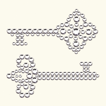 Стрази Bling It! - Designer Rhinestones - Keys (Diamond),  BasicGrey