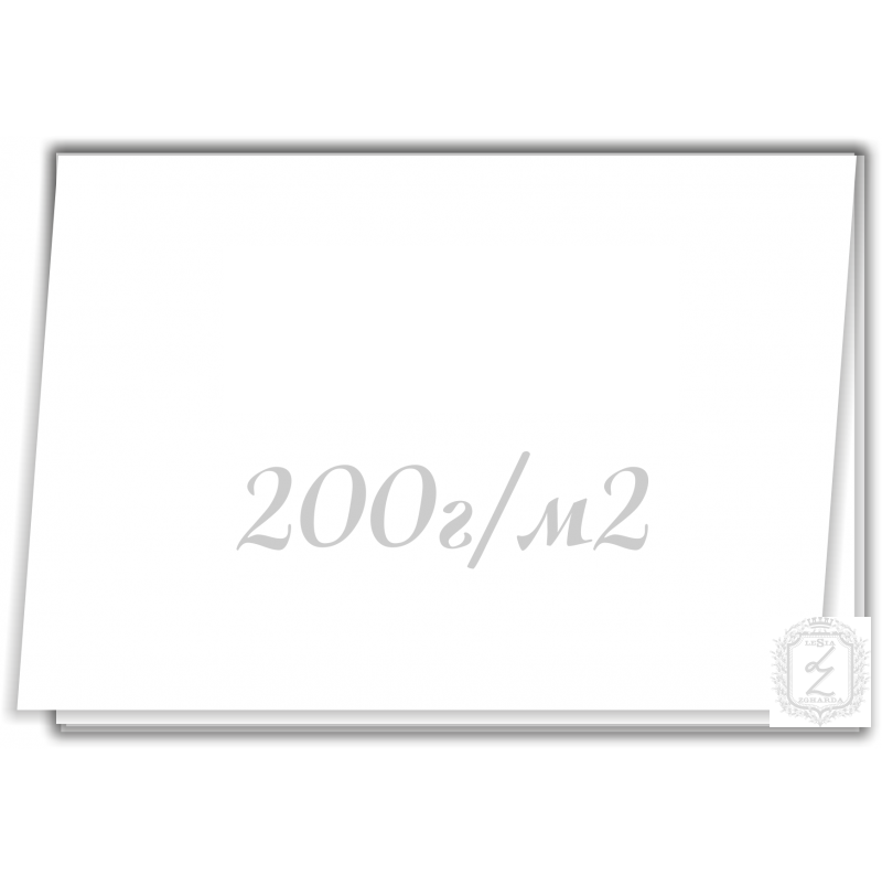 Основа для открытки 10х15 см, горизонтальная белая 200 г/м2 от Lesia Zgharda