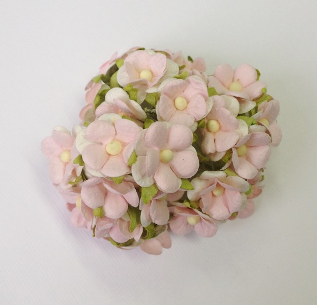 Набор из 10 декоративных цветков Sweetheart бледно розового цвета, 15 мм