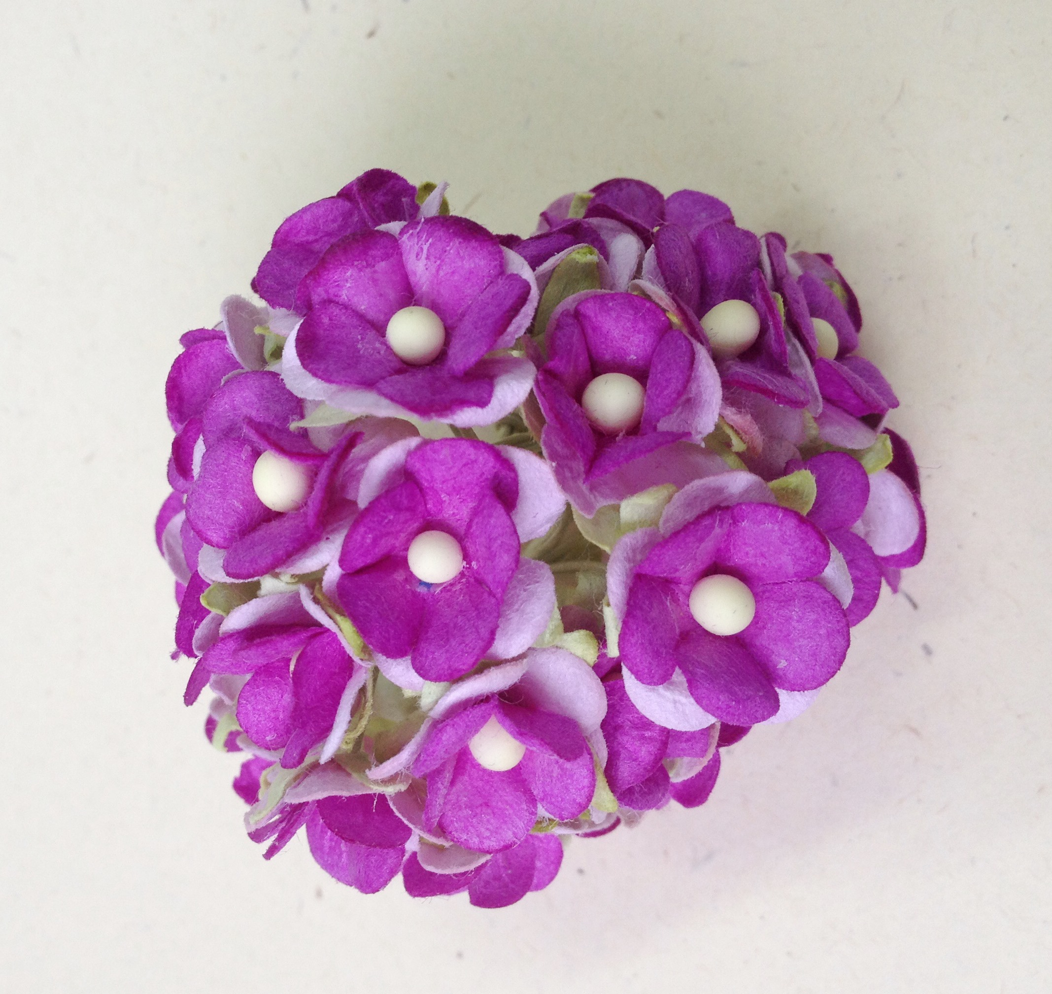 Набір з 10 декоративних квіток Sweetheart фіолетового кольору, 15 мм