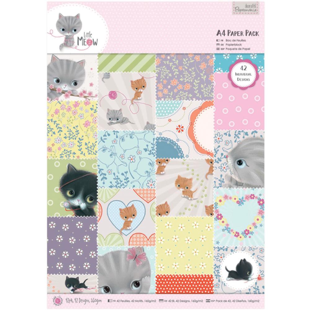 Набір паперу Little Meow, 42 аркуша, розмір А4 від Papermania