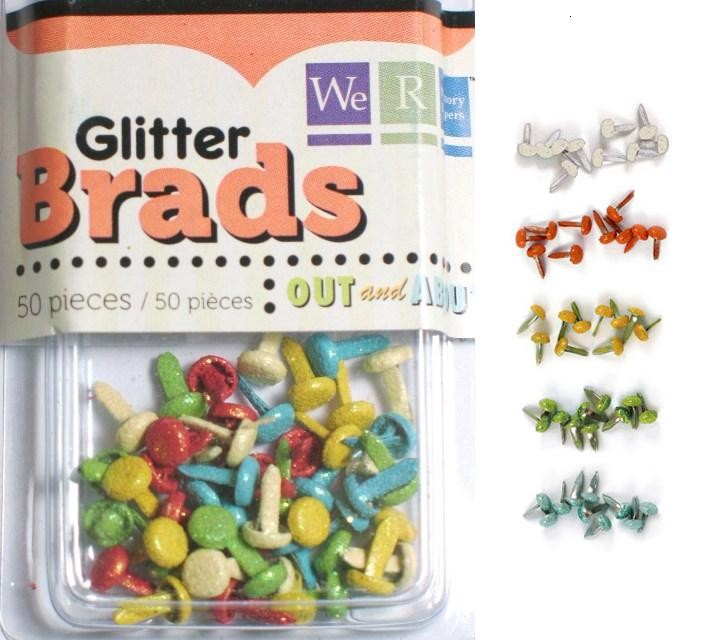 Брадси Out & About Glitter Brads від We R Memory Keepers