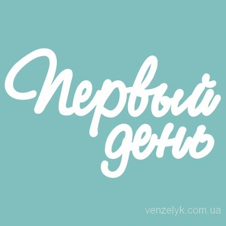 Чипборд " Первый День" , размер 37*61 мм