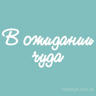 Чипборд " В ожидании Чуда", размер 38*78 мм