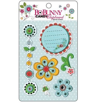 Стікери з чіпборда Petal Pushers iCandy від Bo Bunny