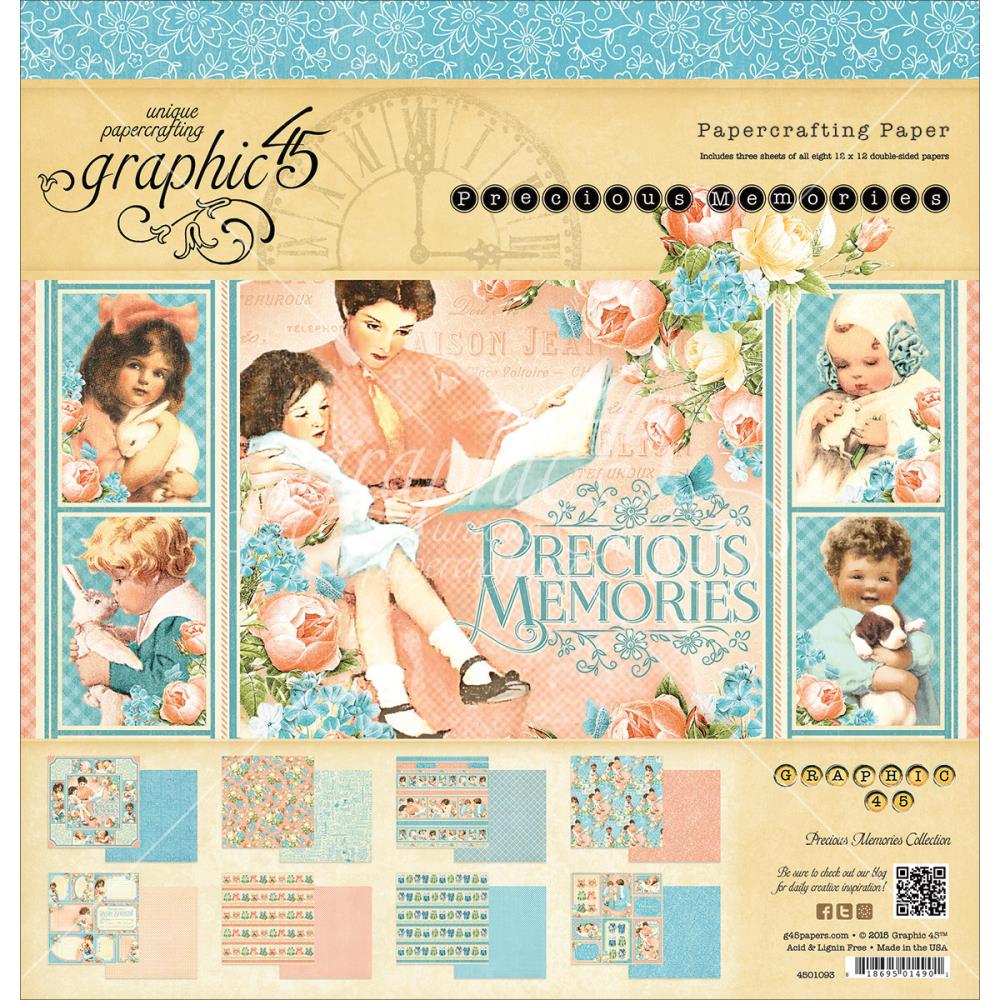 Набор бумаги "Precious Memories" 12 листов 30х30 см от Graphic 45