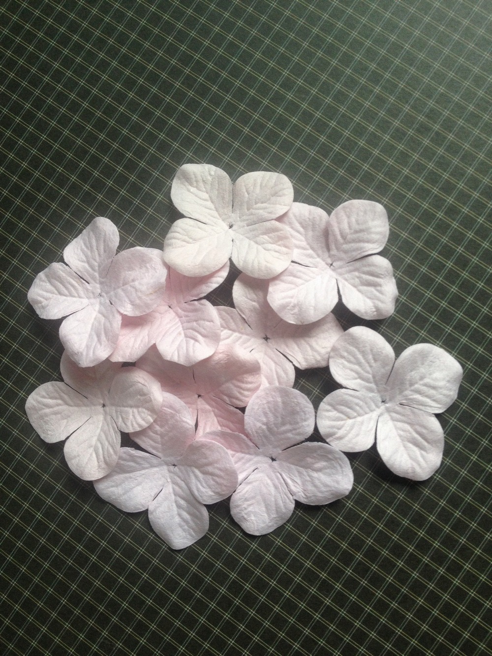 Набор 10 цветков гортензии в  нежно-розовых тонах, 40 мм