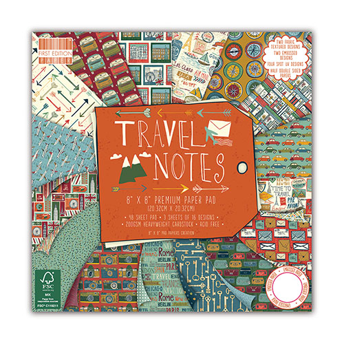 Набір паперу Travel Notes, 20 * 20 см від First Edition