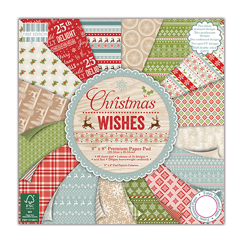 Набір паперу Christmas Wishes 20 * 20 см 16 аркушів від First Edition