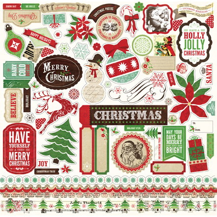 Лист з наклейками Reflections Christmas 30х30 см від Echo Park