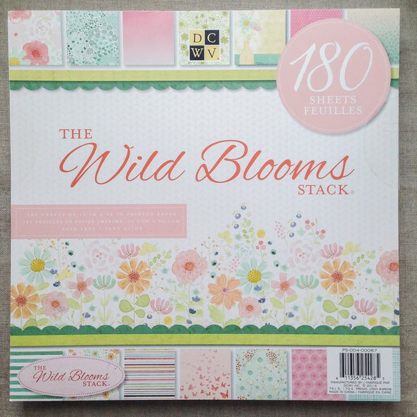 Набор скрапбумаги Wild Blooms 60 листов 30х30 см от DCWV