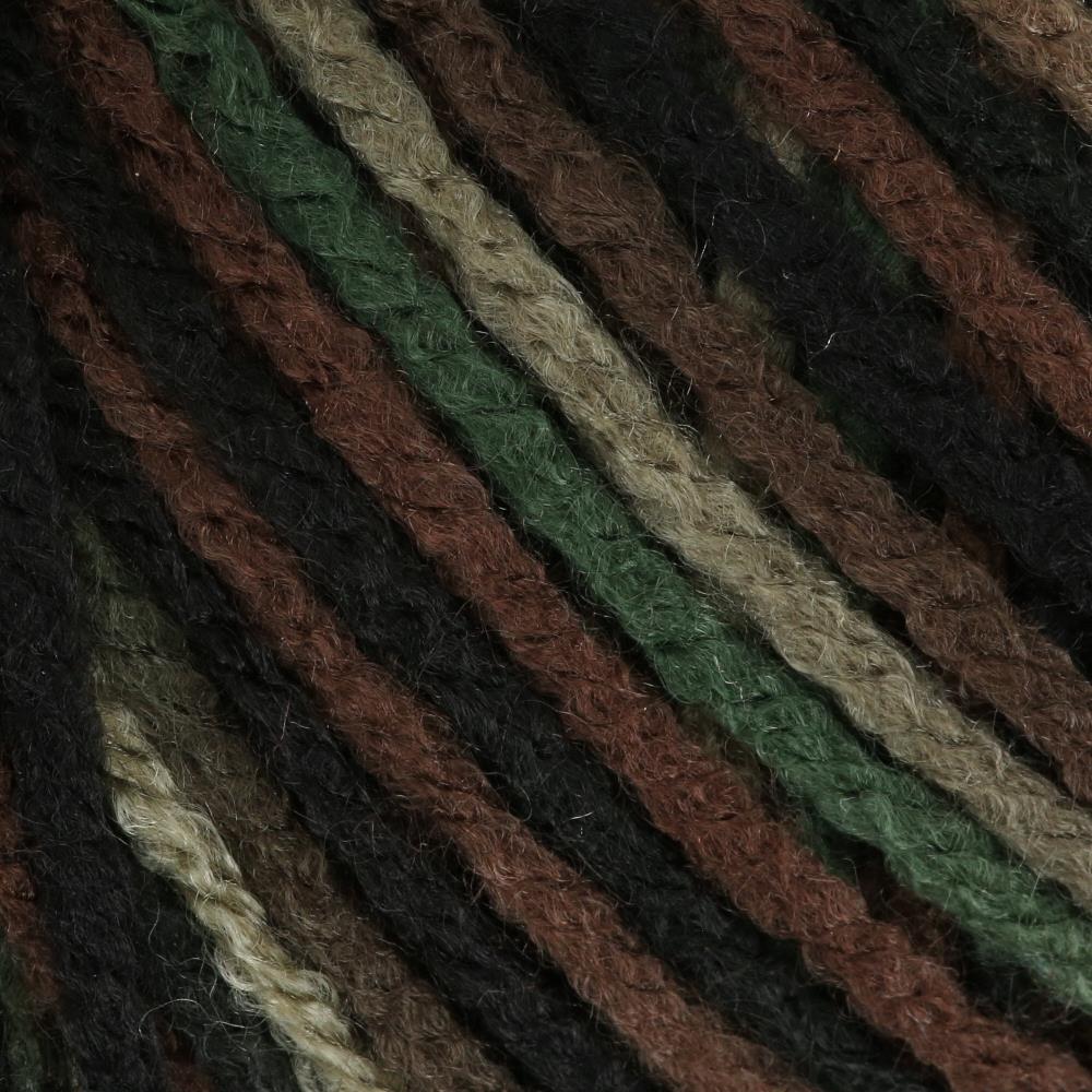 Пряжа для в'язання Bernat Super Value Ombre Yarn - Renegade - Camouflage, 142 грамм, акрил