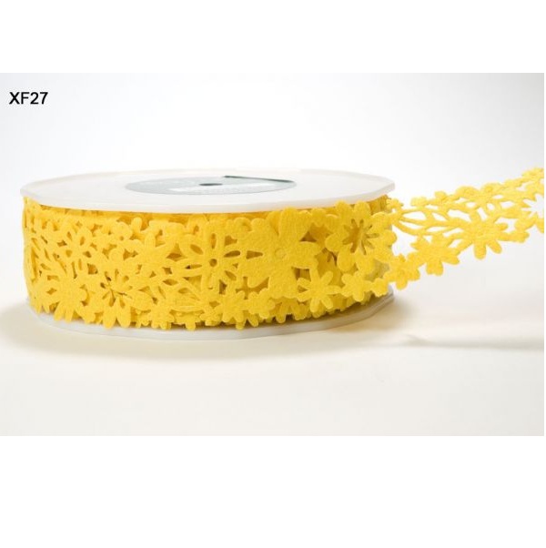 Фетровий стрічка Floral felt жовтого кольору від May Arts, 90 см