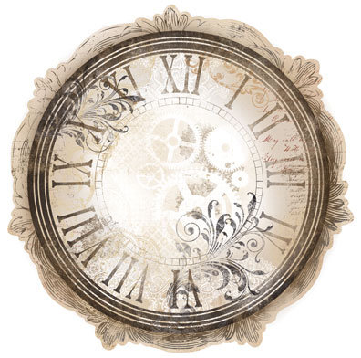 Фигурная скрапбумага Timepiece Clockwork от Bo Bunny