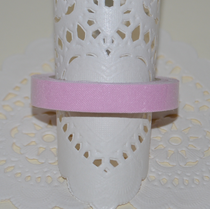 Лента тканевая на клеевой основе,бледно розовая, 10 мм, 4 м