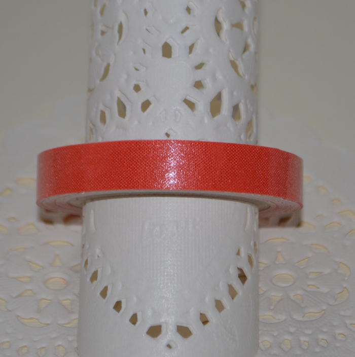 Лента тканевая на клеевой основе, красная, 10 мм, 4 м