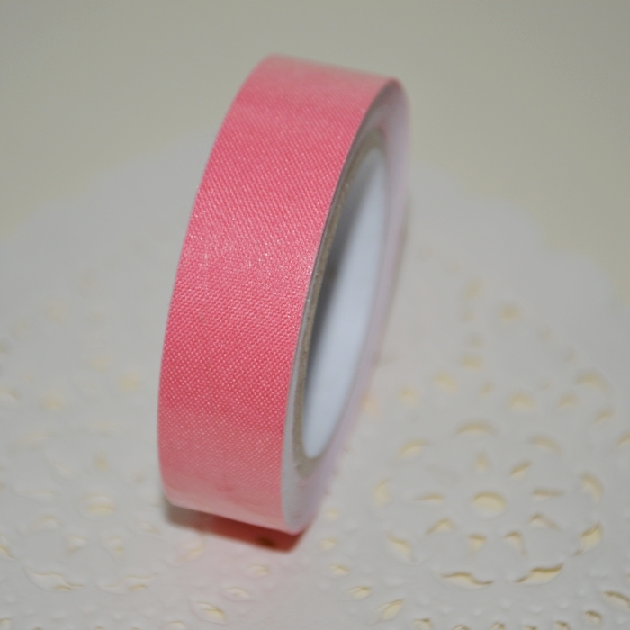 Стрічка тканинна на клейовий основі, яскраво-рожева, 15 мм, 4 м