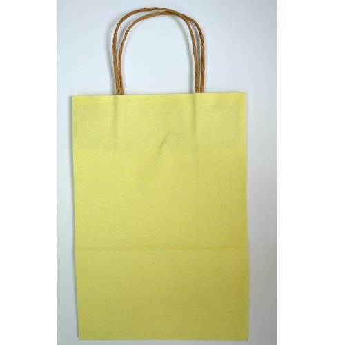 Крафт-пакет желтого цвета с ручкой, 1 шт, 29х12х20 см
