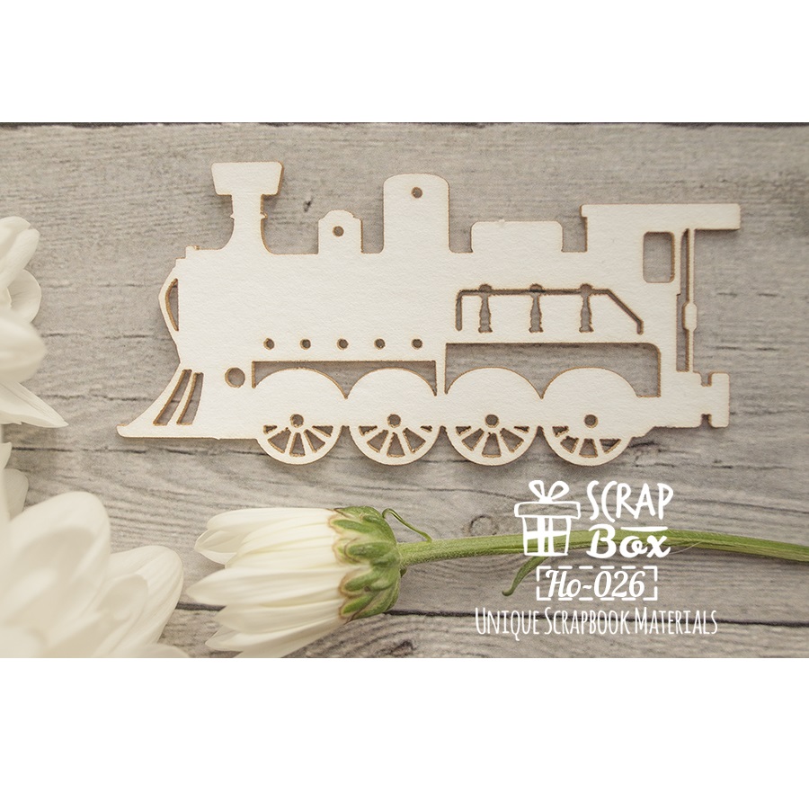 Чіпборд "Паровоз №1", 90х45мм, Scrapbox
