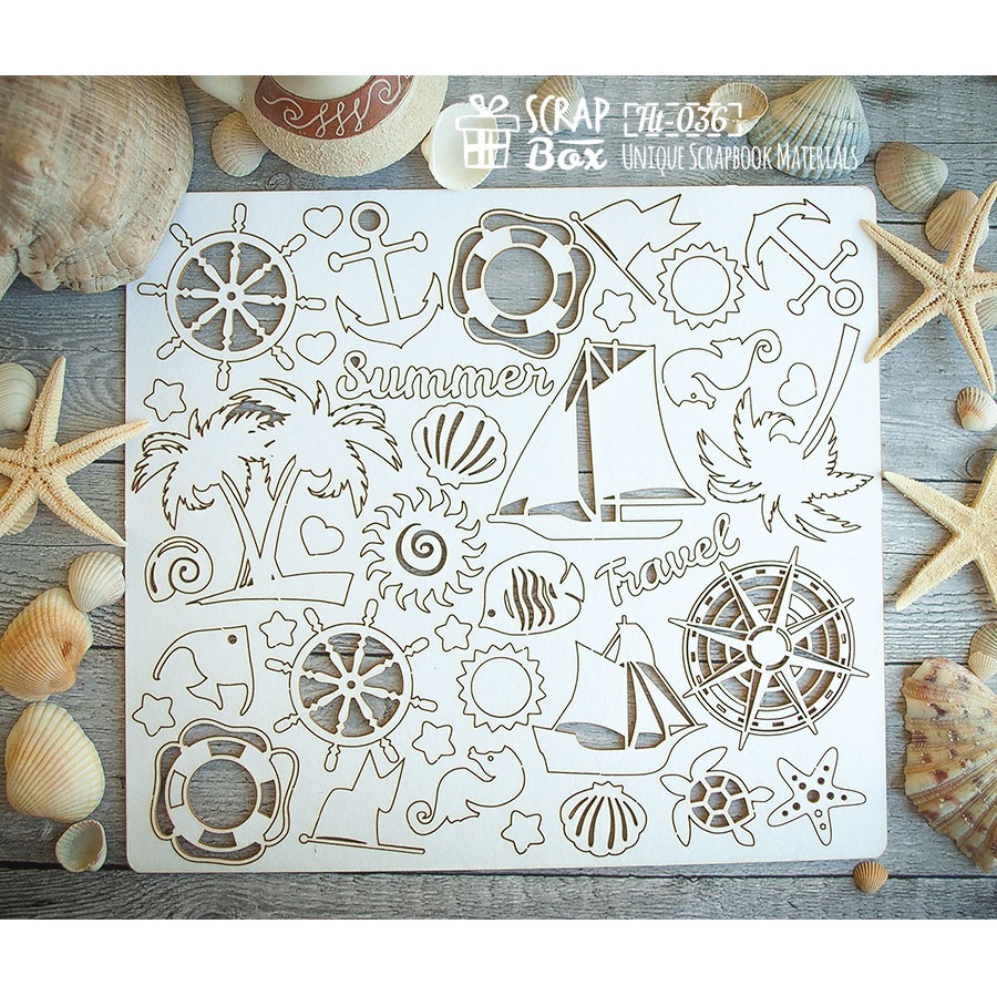 Чіпборд набір "Корабельний", розмір 205 * 183 мм від Scrapbox