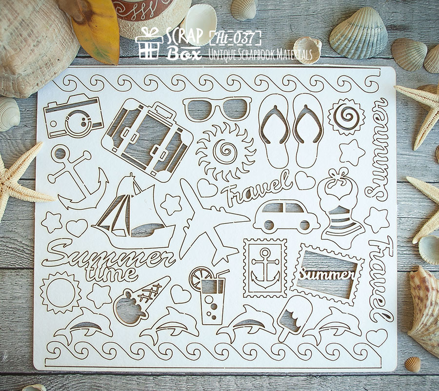 Чіпборд набір "Подорож", розмір 206 * 176 мм від Scrapbox