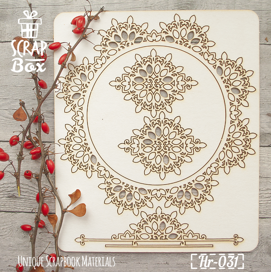 Чіпборд набір "Мереживна рамка", розмір 150 * 200 мм від Scrapbox